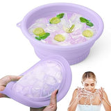 Collapsible Ice Basin – Folding Facial Ice Bath Bowl with Ice Tray for Kitchen & Skincare Use