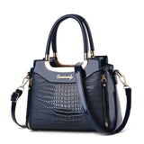 Crocodile Pattern Tote Bag with Multi-pocket