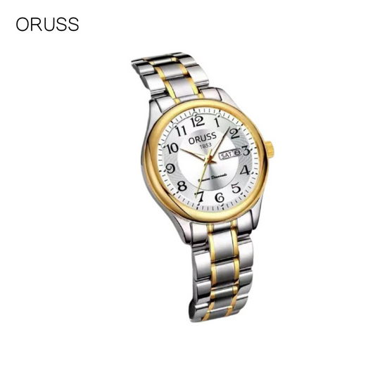 ORUSS Women’s Casual Quartz Watch – Slim Round Dial, Calendar Display