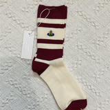 Women’s Cashmere Cotton Socks – Japanese Embroidered Mid-Tube Winter Style