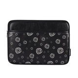 Shockproof PU Laptop Sleeve – Abstract Circle Print for 11–15 Inch Devices