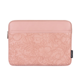 Laptop Sleeve with Front Pocket – Fits Dell, Huawei & More – Floral Embossed Design
