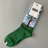 Unisex Colorful Cotton Crew Socks – Trendy Mid-Tube Fashion Socks for Spring & Autumn