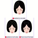 Brown Black Straight Hair Root Pad for Women – Fluffy Volumizing Insert Wig Piece