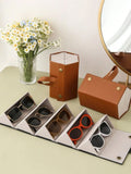 Foldable Sunglasses Storage Case – Multi-Grid Organizer for Eyeglasses & Sunglasses