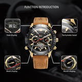FORSINING Men's Tourbillon Mechanical Watch – Multi-Functional Fashion Timepiece