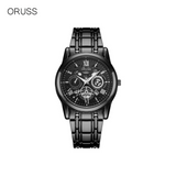 ORUSS Men's Business Style Quartz Watch – Calendar Display, Alloy Strap