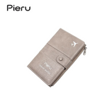 PIERU RFID Passport Holder – Unisex Anti-Theft PU Travel Wallet