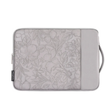 PU Leather Laptop Sleeve with Front Pocket – Fits 11"–15" – Floral Embossed