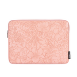Floral Embossed Laptop Sleeve – Waterproof PU Case for HP, Lenovo & More (11–15 Inch)