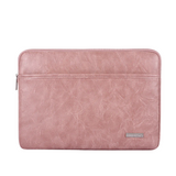 Vintage Laptop Sleeve – PU Case with Dual Zipper Compartments for 11–15" Devices