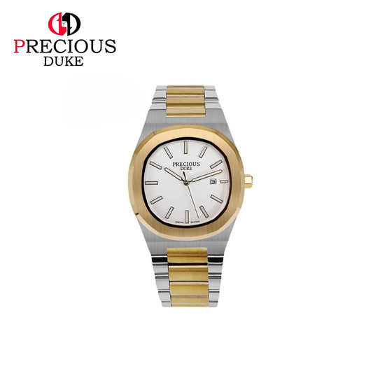PRECIOUS DUKE Men’s Ultra-Thin Steel Strap Business Watch – Diamond Dial