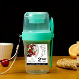 Salad Cup with Fork & Dressing Holder - Portable Salad Container