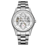 Winner Skeleton Automatic Mechanical Watch for Men – Stainless Steel Waterproof Timepiece