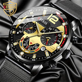 Men's Calendar Quartz Watch – Fashion Business Mesh Strap