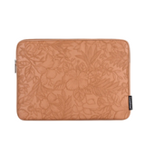 Floral Embossed Laptop Sleeve – Waterproof PU Case for HP, Lenovo & More (11–15 Inch)