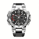 Men's Waterproof Dual Display Sports Watch