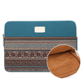 Boho Mosaic Canvas Laptop Sleeve – Shock-Resistant Ethnic Print Case for MacBook & Tablets