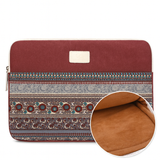 Boho Mosaic Canvas Laptop Sleeve – Shock-Resistant Ethnic Print Case for MacBook & Tablets