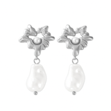 Gold-Plated Heart Shell Bead Earrings – Retro Hepburn Style | Women’s Statement Jewelry