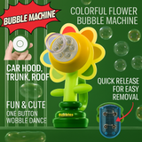 Rechargeable Seven-Color Flower Bubble Machine – Electric Swing Toy with Lights