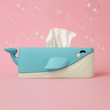 Whale Tissue Box Cover – Cute PLA Desktop Tissue Holder for Home or Office Decor