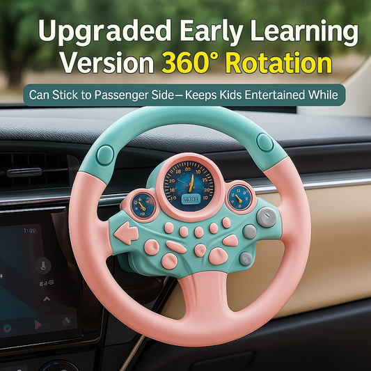 Interactive Baby Steering Wheel Toy with Lights & Sounds – Educational Car Simulator
