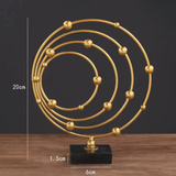 Light Luxury Gold Iron Planet Ornament – Elegant Home Decor for Living Room & Office