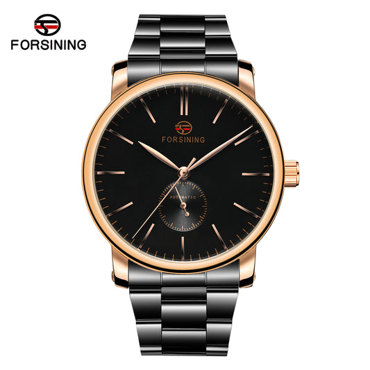 Forsining Men’s Automatic Mechanical Watch – Stainless Steel Strap, 45mm Dial