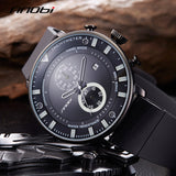 Sinobi Men’s Quartz Chronograph Watch – Waterproof Business Watch with Silicone Strap