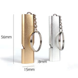 Flat Aluminum Alloy Dual-Frequency Survival Whistle