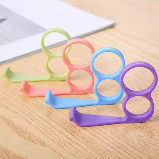 Universal Lazy Phone Ring Stand – Portable Anti-Drop ABS Holder for Desk