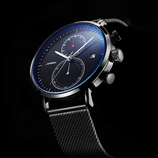 Sinobi Modern Men’s Quartz Business Watch – Waterproof Stainless Steel Luxury Wristwatch