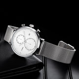 Sinobi Modern Men’s Quartz Business Watch – Waterproof Stainless Steel Luxury Wristwatch