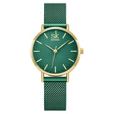 SK Luxury Women’s Quartz Watch – Fashion Wristwatch with Leather or Mesh Strap