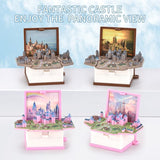 3D Folding Castle Pop-up Keychain – Mini Decompression Toy for Teens