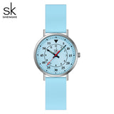 SK Women’s Sports Quartz Watch – Waterproof Silicone Strap, Lightweight Wristwatch