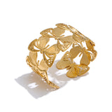 Gold Butterfly Cutout Stainless Steel Bracelet – Romantic Jewelry for Women