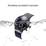 Sinobi Men’s Quartz Chronograph Watch – Waterproof Business Watch with Silicone Strap