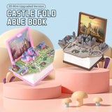 3D Folding Castle Pop-up Keychain – Mini Decompression Toy for Teens