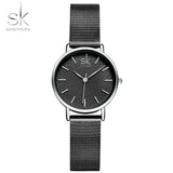 SK Luxury Women’s Quartz Watch – Fashion Wristwatch with Leather or Mesh Strap
