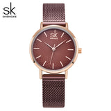 SK Luxury Women’s Quartz Watch – Fashion Wristwatch with Leather or Mesh Strap