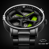 Sanda Men’s Quartz Watch – Hollow Rotatable Dial, Stainless Steel Strap Watch