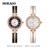 MOKAGO Women’s Quartz Watch – Diamond Jewelry Bracelet, Waterproof Luxury Watch