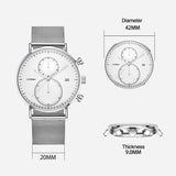 Sinobi Modern Men’s Quartz Business Watch – Waterproof Stainless Steel Luxury Wristwatch