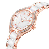 SINOBI Women's Quartz Watch – Ceramic Alloy Strap, Auto Date, Fashion Luxury Timepiece