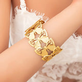 Gold Butterfly Cutout Stainless Steel Bracelet – Romantic Jewelry for Women
