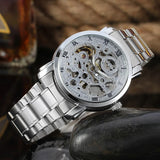 T-Winner Men’s Dragon Skeleton Watch – Automatic Mechanical Gold Luxury Timepiece