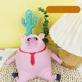 Pink Pig Stress Relief Toy – TRP Squeeze Animal for Anxiety & Decompression