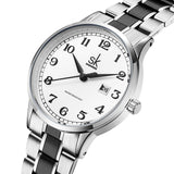 SK Women’s Quartz Business Watch – Elegant Calendar Dial, Waterproof Stainless Steel Strap